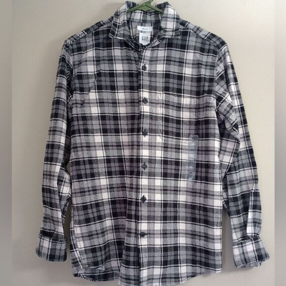GAP Tops - NWT Gap Black And White Plaid Shirt Women's Size XS